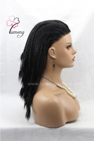 Synthetic hair lace front wig braiding hair