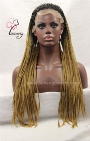 Synthetic hair lace front wig curly wave