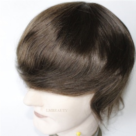 Hand Tied Human Hair PU Men System