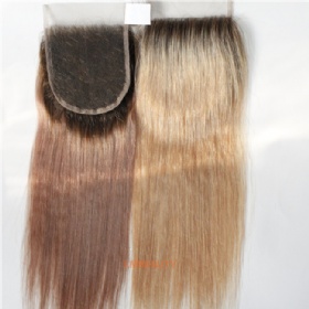 Free Style Two Tone Color 1b and Blonde Lace Closure