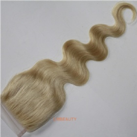 Factory Wholesale Top Quality 4 4 Inch Body Wave 613 Blonde Color Lace Closure