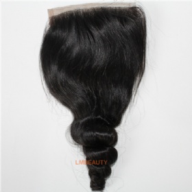 Wholesale Free Style Loose Wave  Lace Closure With Baby Hair