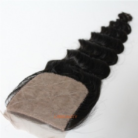 Wholesale Free Style Natural Looking Silk Base Loose Wave  Lace Closure