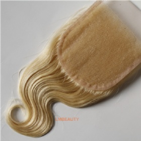Wholesale Free Style Blonde Color 8 Inch Length Body Wave  Lace Closure