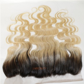 Top Grade Natural Hair  Two Tone Blonde Color Body Wave Lace Frontal