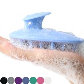 Hair Scalp Massager Shampoo Brush Soft Silicone Shampoo Brush Blue Color