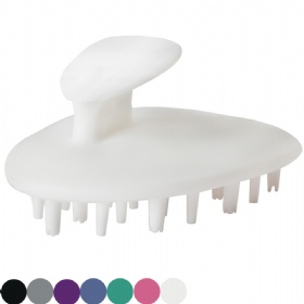 Hair Scalp Massager Shampoo Brush Soft Silicone Shampoo Brush White Color