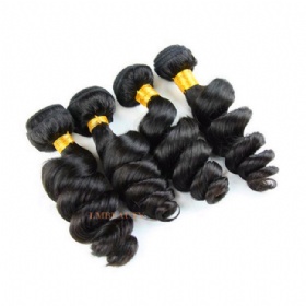 India Remy Human Hair Loose Wave Hair Weft