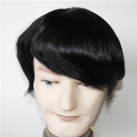 Human Hair Hand Tied PU Men Toupee